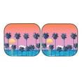 thumbnail image 7 of Haiem Beach With Palm Trees Windshield Sun Shade: Universal Foldable 2-Piece Car Front Window Sunshade - Blocks Uv Rays, And Reduces Heat,Essential Car Accessory Medium, 7 of 7