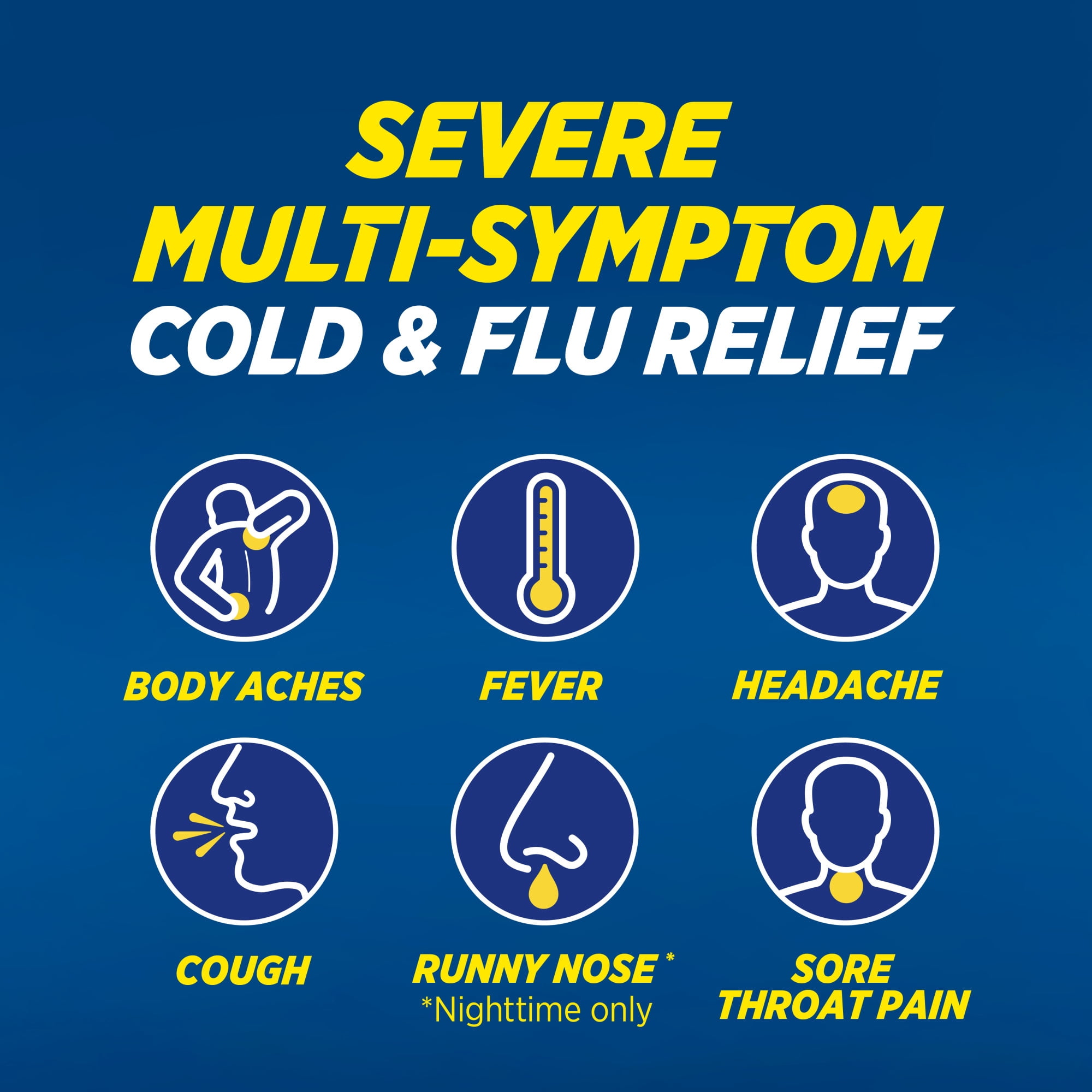 (3 pack) Theraflu Severe Cough Cold and Flu Nighttime Relief Medicine Powder, White Tea and Honey Lemon, 6 Count