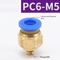 thumbnail image 2 of 10pcs 4mm-16mm Copper Pneumatic Air Connector Adapter M5 1/8" 1/4" 3/8" 1/2" PC Air Pipe Precise Thread Connector Hose Fittings, 2 of 12