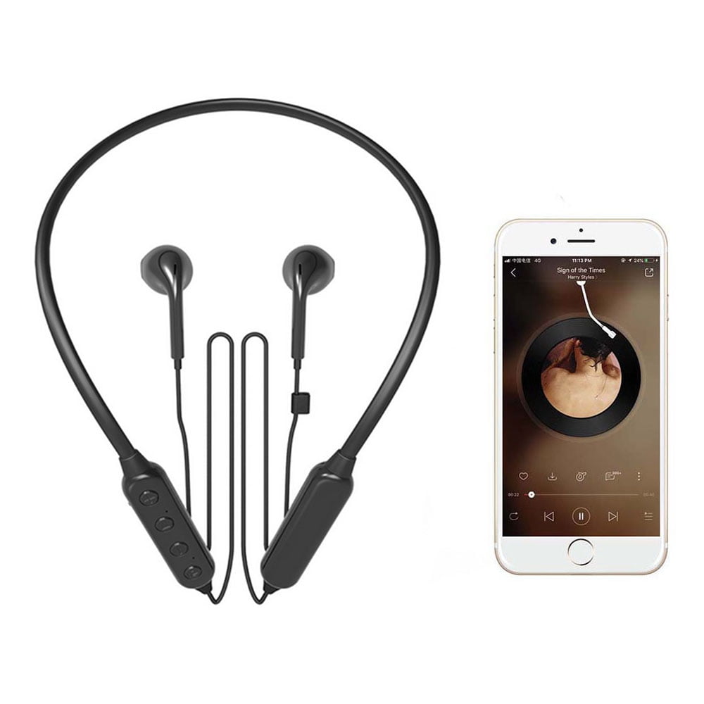 AUPERTO Bluetooth Headset, Wireless Earbuds Retractable Stereo Neckband