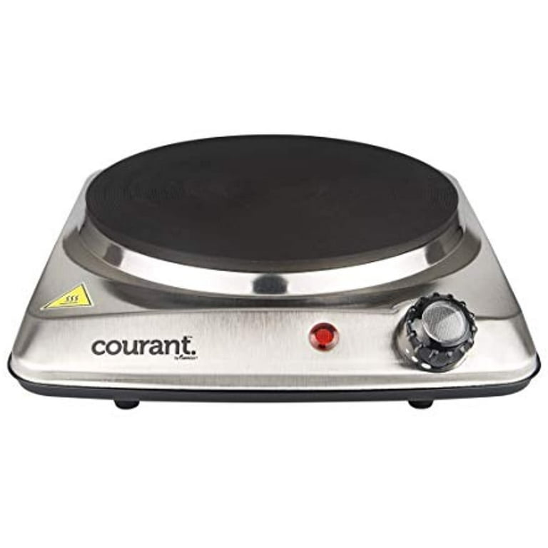 Courant CEB-1105ST Electric Single Flat Burner - Stainless Steel