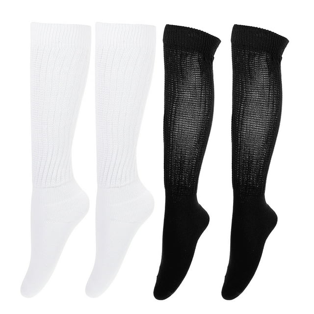 2 pares de calcetines holgados para mujer, calcetines largos de moda para otoño e invierno, calcetines largos de tubo cómodos, botas y ropa informal, calcetines holgados