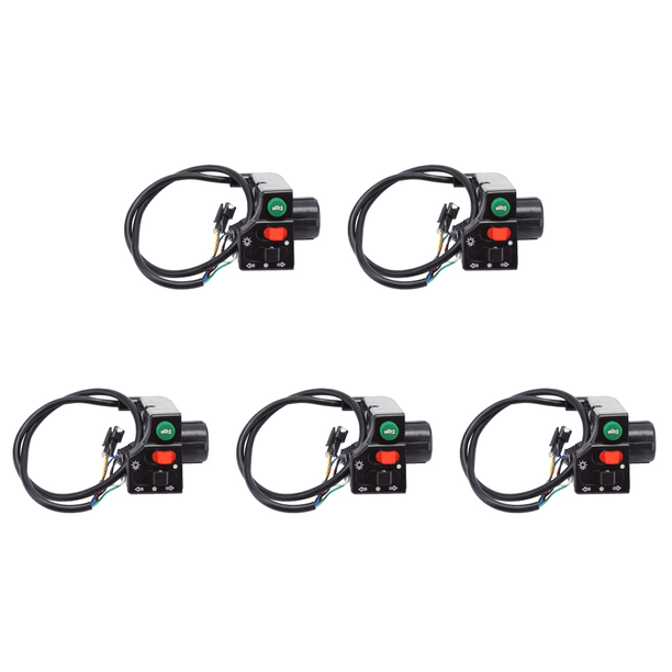 Botón de interruptor de bocina para luz de giro de bicicleta eléctrica, negro