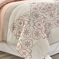 thumbnail image 3 of Unique Home Phile 7 Piece Collections Comforter Set Abstract Star Pattern Clearance Bedding Comforter Duvet Cover Set (Queen, Ivory Pink), 3 of 5