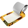thumbnail image 2 of Square 2Pack PU Leather Sunflower Cruise Luggage Tag with Privacy Cover and Name ID Tag for Travel Handbags Backpacks Luggage Tags, 2 of 6