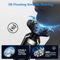 thumbnail image 3 of Obacre Electric Razor for Men,3D Floating Men's Rotary Shavers,Wet/Dry for Beard,IPX7 Waterproof Hygiene Trimmer,LED Display,USB-C Fast Charging,Travel Lock,Travel Trimmer Grooming Set, 3 of 8