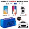 thumbnail image 2 of Bluetooth OBD2 Scanner, Bluetooth Auto Diagnostic Tool OBDII Scanner, Code Reader for iOS & Android, Blue, 2 of 8