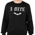 thumbnail image 2 of Bat I Bite Sweatshirt Unisex Large Black, 2 of 5