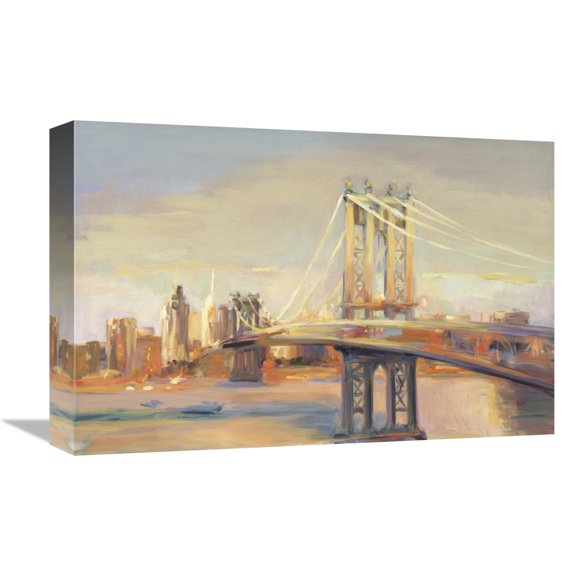 Global Gallery's 'Manhattan Reflection' By Marilyn Hageman Stretched Canvas Wall Art