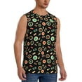 thumbnail image 2 of Xecao Vector Retro Music Print Men's Tank Top: Sleek Sleeveless Tee for Casual Sports and Beach Occasions-Large, 2 of 7