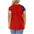 thumbnail image 4 of IYYVV Plus Size Flag Shirt for Women 4th of July Tshirts USA 1776 Patriotic Tops Anniversary Short Sleeve Tee Red XL, 4 of 5