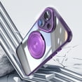 thumbnail image 7 of ELEHOLD Magnetic Case for iPhone 16, Compatible with Mag safe Accessory Adjustable Foldable 360° Ring Kickstand Camera Protector Shockproof Rugged Clear Case for iPhone 16,Darkpurple, 7 of 7