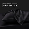 thumbnail image 3 of Auvideal Silk Black Pillowcase 2 Pack Pillow Cases Queen Silk Pillowcase for Hair and Skin Satin Cooling Pillow Covers with Envelope Closure 20x30, 3 of 7