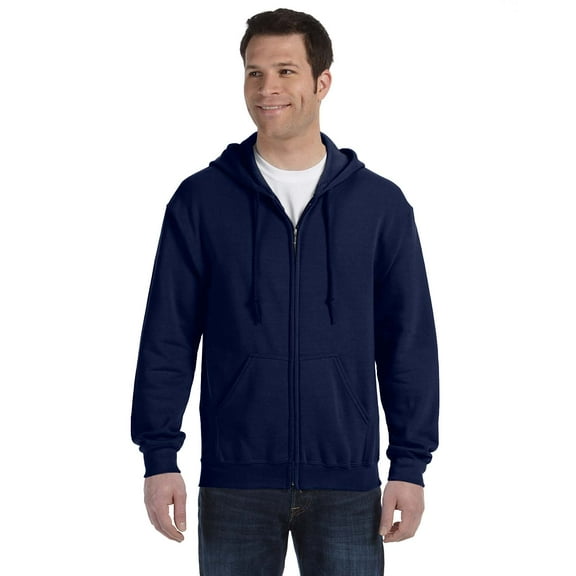 Gildan Heavy Blend Adult Full Zip Hooded Sweatshirt , G186 , Navy , Large