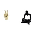 thumbnail image 1 of Estatuas de escritorio con gestos de mano y dedos, esculturas creativas para el hogar, sala de estar, armario, estante, decoración, figura de pensador, 1 of 8