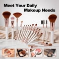 thumbnail image 5 of 25Pcs Makeup Brushes Set, Professional Makeup Brushes Set for Eye and Face, Blush Eyeshadow Concealer Brushes Soft Cosmetic Brush Kit for Full Face Makeup, Beginner Friendly, 5 of 6