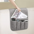 thumbnail image 4 of Sofa Armrest Organizer Non-Slip Arm Chair Bedside Caddy Storage Organizer for Recliner Couch with 5 Pockets for Cell Phone TV Remote Control Magazines, 4 of 6