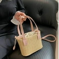 thumbnail image 2 of Kukuzhu Straw Tote Bag Purse for Women Retro Woven Bucket Bag Crossbody Bag Summer Straw Bag Small Hobo Bag Shoulder Bag for Beach, 2 of 7