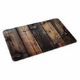 thumbnail image 2 of Black Brown Board Door Mat&nbsp;Indoor Outdoor Entrance, Non Slip Small Rug for Kitchen Bathroom Entryway Rug, Vintage Chic Shabby Wooden Grain Washable Doormat Floor Mat 18x30 Inch, 2 of 8