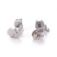 thumbnail image 2 of 6pairs Tarnish Resistant 304 Stainless Steel Stud Earrings with Ear Nuts/Earring Back Whale Shape Stainless Steel color 5x8.5mm Pin: 0.8mm, 2 of 3