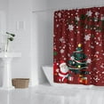 thumbnail image 2 of Santa Claus Merry Christmas Tree Snowflake Shower Curtain,Reusable Bath Curtain with Hooks Basic Polyester Fabric Curtains for Bathroom Bathtub Autumn Holiday, 2 of 5