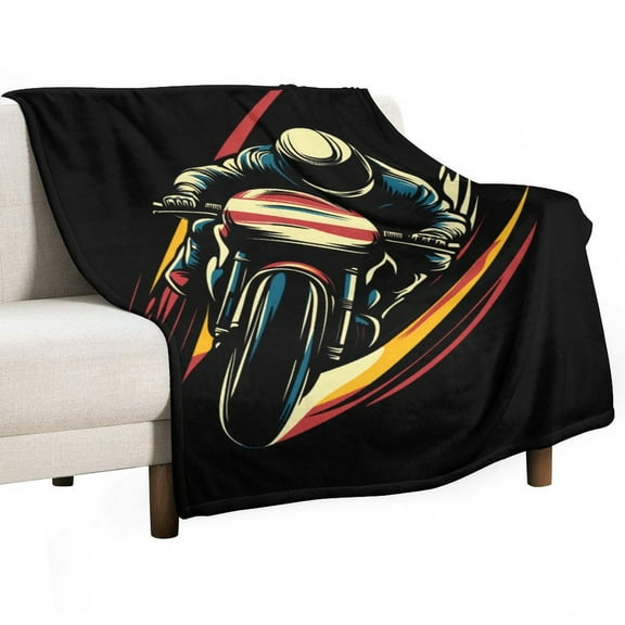 Motorcycle Racing Super Soft Blanket Christmas Throw Blanket Flannel Microfiber Blankets for Couch Bed Sofa Fluffy and Warm 30"x40"
