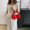 thumbnail image 3 of Bolso de hombro para mujer Cloud Underarm Bag plisado Casual Tote Bolsos sólidos (Rojo) Sywqhk Para Estrenar, 3 of 5