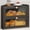 Black, variant on Corner Bread Box for Kitchen Countertop, Large Bamboo Wooden Breadbox with Transparent Window, High-Capacity Right-Angle Farmhouse Food Container Storage Holder