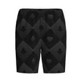 thumbnail image 4 of Easygdp Black Poker Men's Short Pajama Pants, Sleep Shorts, Household Pants, Casual Pants with Pockets - Large, 4 of 9