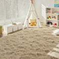 thumbnail image 2 of 6x9 Ft Large Shag Beige Rugs for Living Room Bedroom, Ultra Soft Fluffy Furry Area Rugs for Playroom Indoor Floor, Aesthetic Carpet for Kids Home Decor, 2 of 16