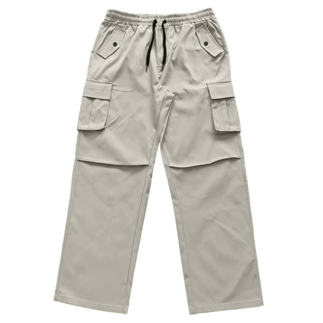 European Workwear Mens Fashion Straight Leg Relaxed Fit Slightly Flared Trousers for Daily Casual Wear