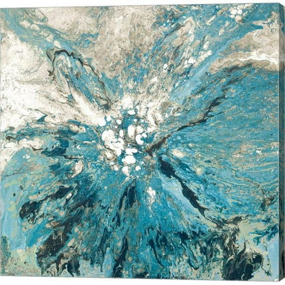 Metaverse C911062-0120000-AAAACMA The Teal Sea by M. Mercado Canvas Wall Art - 12 x 12 in.