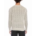 thumbnail image 2 of Brooks Brothers mens  Linen Cable Crewneck Sweater, SM, Brown, 2 of 3