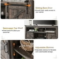 thumbnail image 5 of OKD Farmhouse TV Stand for TVs up to 70", Rustic Console Entertainment Center Television Table with Adjustable Shelf for liveing Room, Dark Rustic Oak, 5 of 10