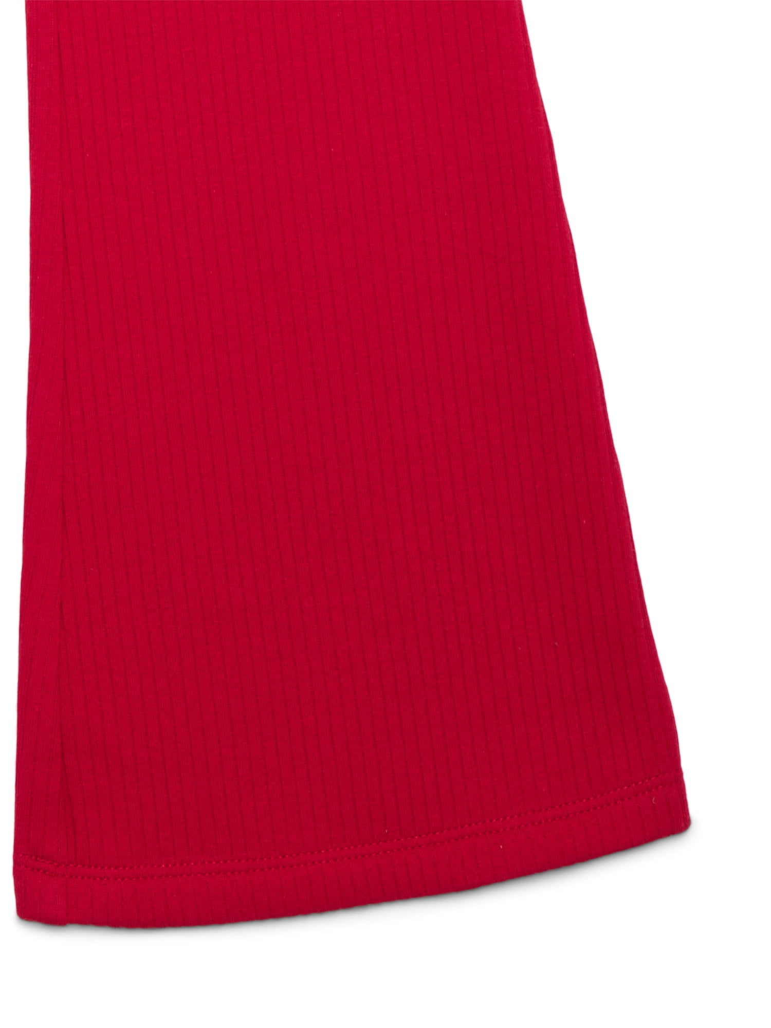 Wonder Nation Little Girls Ribbed Plush Flare Leggings, Sizes 4-10