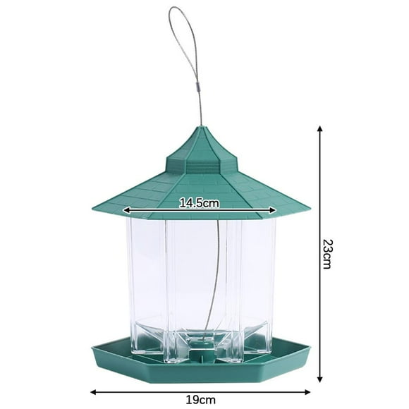 Toystoory Alimentador colgante para pájaros salvajes, comederos para pájaros al aire libre, contenedor de comida, comedero para pájaros Gazebo para Almacenamiento y organización del hogar Toystoory HA023519-00