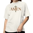 thumbnail image 2 of Amen Pray On It Women's Off-White T-shirt, 2 of 3