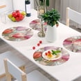 thumbnail image 6 of Ryvnso Colorful Tulip Round Plate Mats Dining Table Placemat Set of 4 for Holiday Decoration, 6 of 7