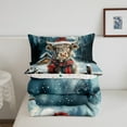 thumbnail image 4 of Highland Cow Bedding Comforter Sets Queen Winter Christmas Bedding Set Adults,Xmas Rustic Farm Animal Comforter Set Farmhouse Cabin Quilt Duvet Bedroom Decor 3 Pcs, 4 of 7