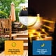 thumbnail image 5 of Luces solares para vallas de exterior FloreceBien: luces solares para terraza, iluminación LED impermeable IP65, luces decorativas para jardín con encendido y apagado automático para postes, patios,, 5 of 8