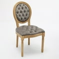 thumbnail image 3 of Knubmt Set of 2 Wood Frame Armless Side Chair Velvet Dining Chair for Living Room, Dining Room, Gray, 3 of 11