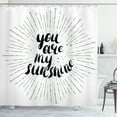 thumbnail image 1 of Ambesonne Saying Shower Curtain, Monochrome Love Slogan, 69"Wx75"L, Black and White, 1 of 3