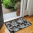 thumbnail image 2 of Black Christmas Snowflake Pattern Door Rugs,Washable Non Slip Door Mats Indoor,Decorative Door Mats,Entry Mat Indoor for Entrance,Bedroom,Kitchen,Bathroom,30"x17", 2 of 6