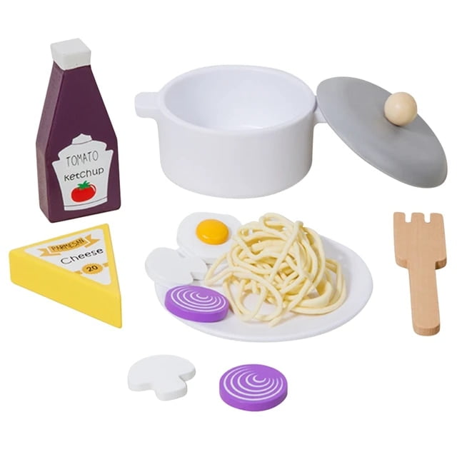 Tea Party Tableware Wooden Handicraft Toy Kitchen Pretend Play Set Cooking Coffee Bread For Toddlers Kids Birthday Gift Favors