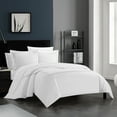 thumbnail image 5 of Alfrey 3 Piece Organic Cotton Duvet Cover Set Solid White With Dual Stripe Embroidered Border Hotel Collection Bedding, 5 of 8