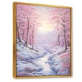 thumbnail image 2 of Designart "Charming Winter River View" Snow Floater Framed Wall Decor, 2 of 5