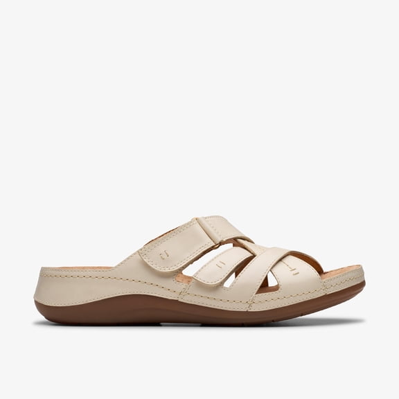 Cecily Slide Cream Leather