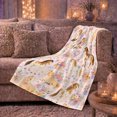 thumbnail image 6 of Whimsical Watercolor Horse Floral Bouquet Collage, Rustic Farmhouse Horse Scene, Warm Flannel Blanket for Ranch House and Living Room, Horse Lovers Valentine's Day Gift, Rustic Home Decor, 6 of 9
