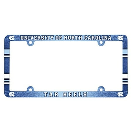 NCAA License Plate with Full Color Frame, University of North Carolina