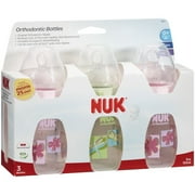 Nuk Orthodontic Slow Flow Silicone 5 Oz Bottles, 3ct